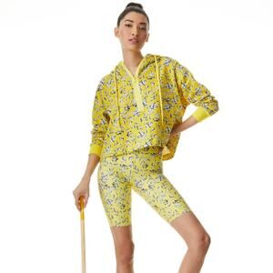 Alice and Olivia Aaron Yellow Biker Shorts Size Medium